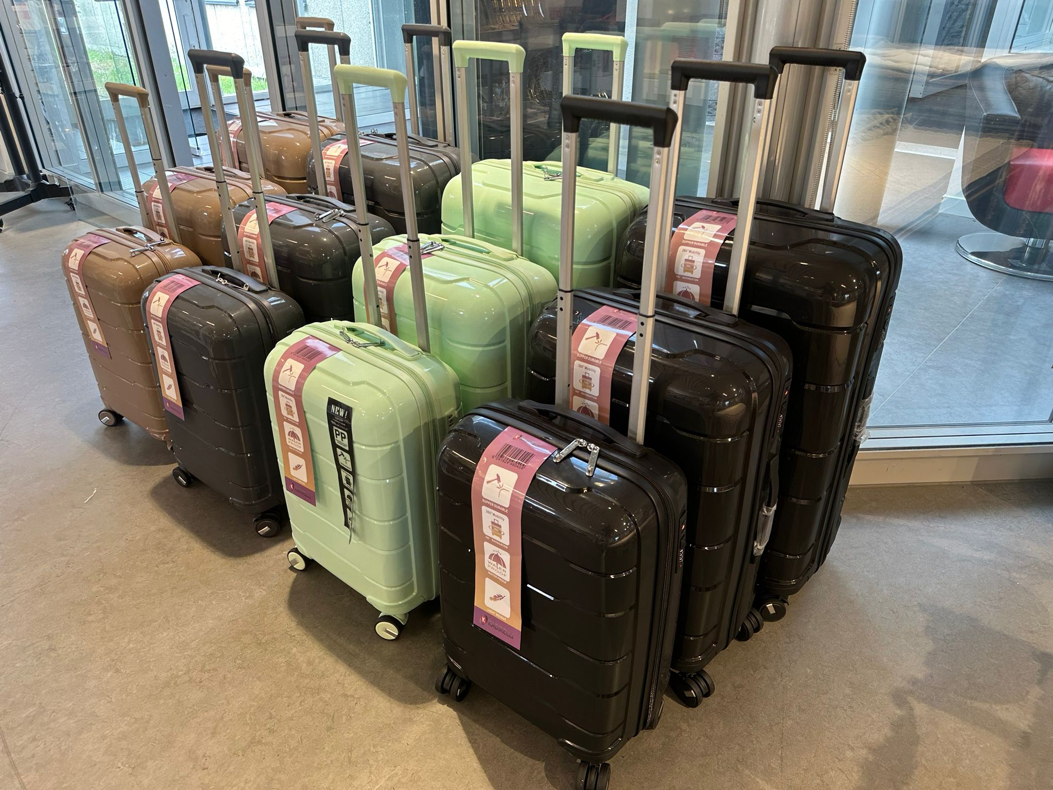 MONOO Kofferset - 3-delig - Khaki - Cijferslot - Lichtgewicht - Reiskoffer - Travel Luggage