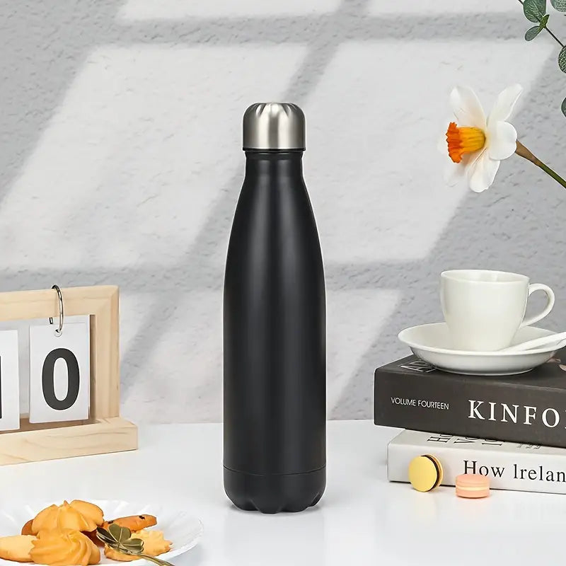 MONOO Thermosfles - 750ml - Zwart - Dubbelwandige Thermosfles - Drinkfles - BPA Vrij - Theefles - Thermos