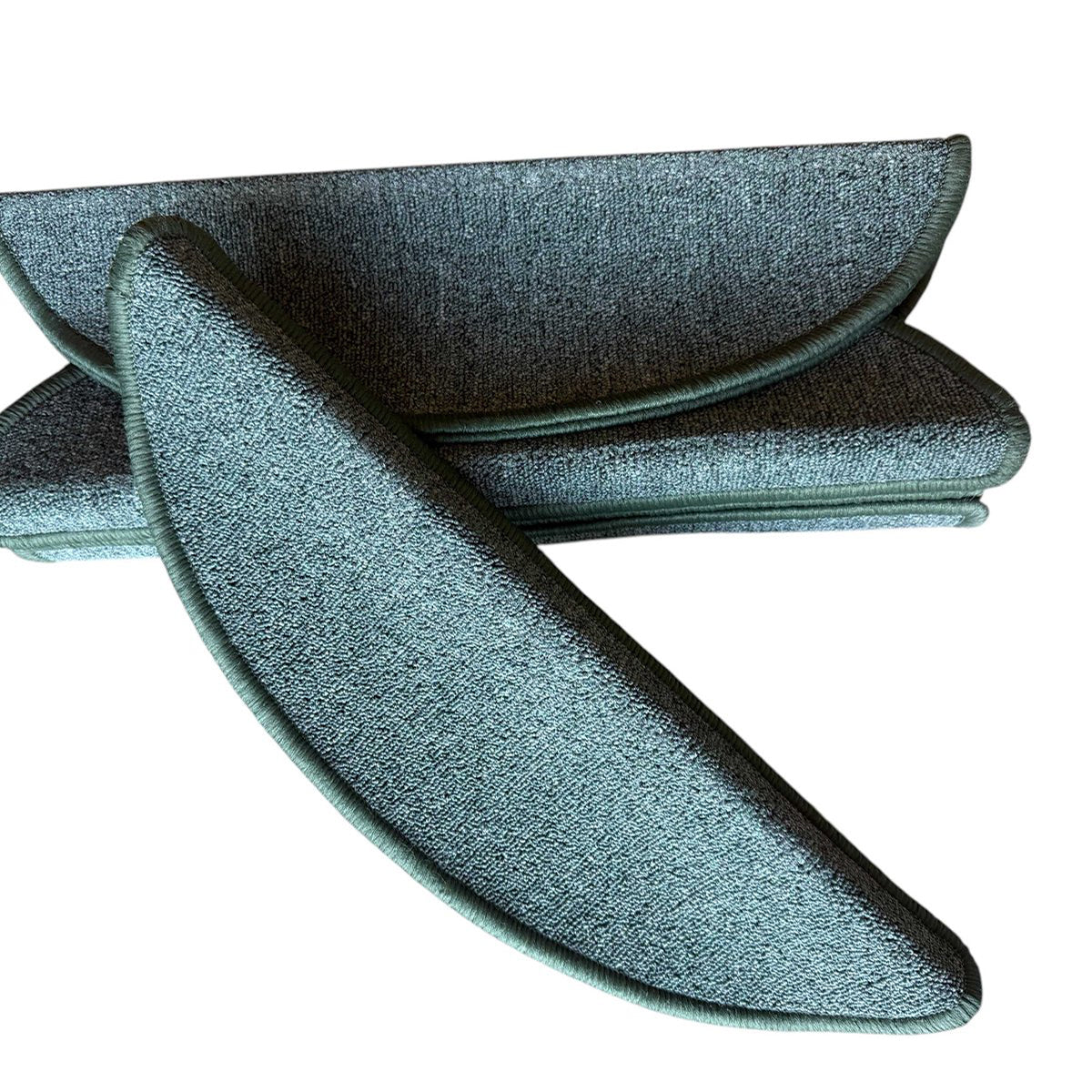 MONOO Stufenmatten-Set - Grün - 15-teilig - Halbmonde für Treppen