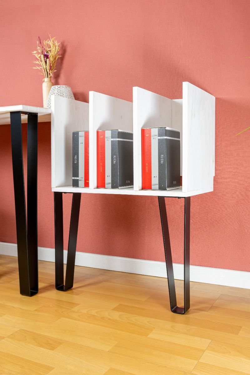 MacLean Design Tischbein Stahl – 40 cm – Schwarz – Möbelbein 