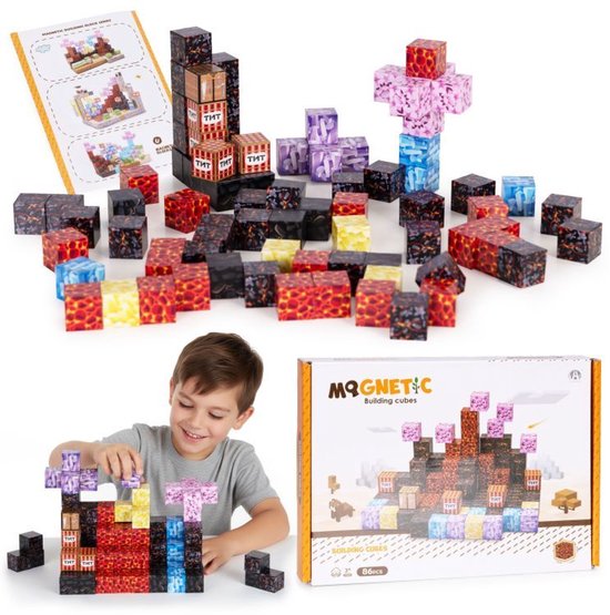 Magnetische Bouwblokken - 86 Stuks - Magnetische Kubussen - Bouwspeelgoed