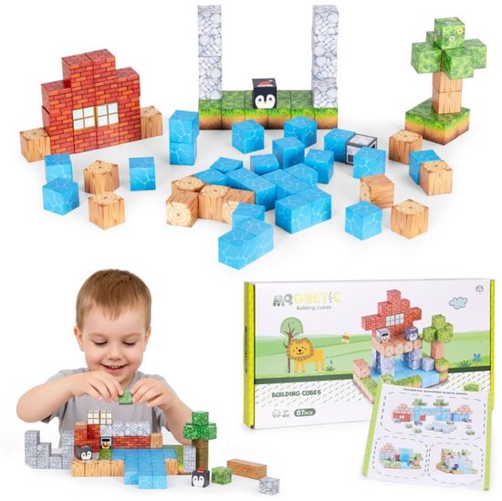 Magnetische Bouwblokken - 87 Stuks - Magnetische Kubussen - Bouwspeelgoed