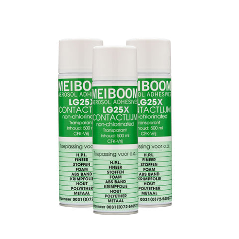 Meiboom LG25X - Universal Contact Adhesive - Spray Adhesive - Professional Spray Adhesive - CFC-Free - 500ML