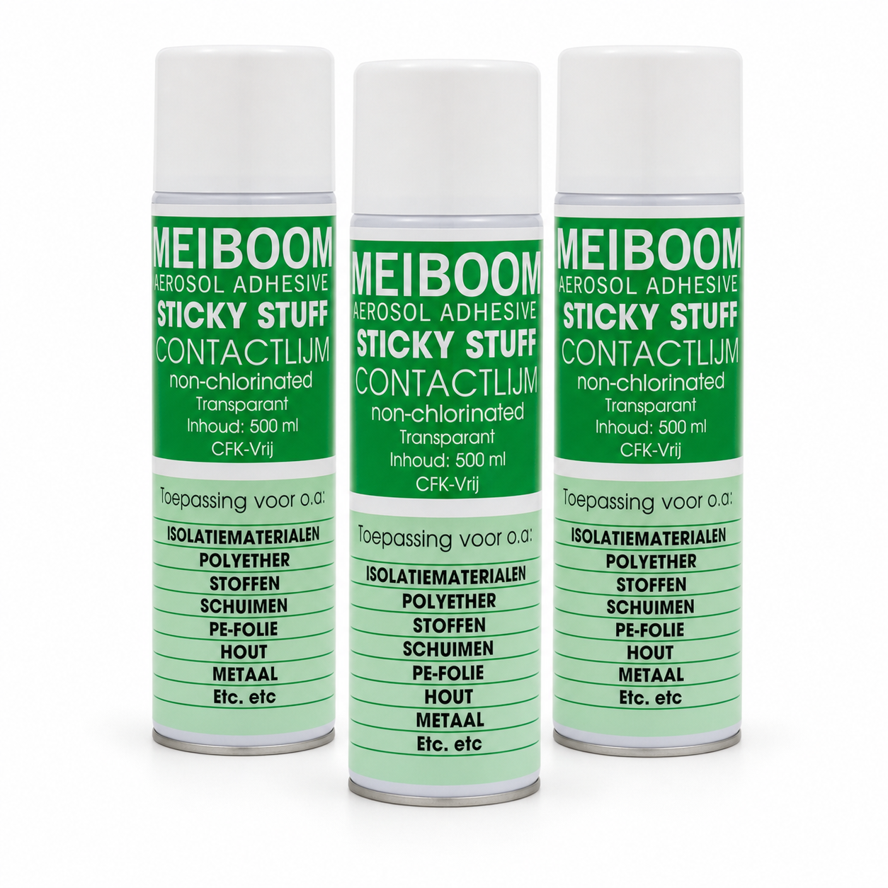 Meiboom Sticky Stuff Spuitbus - 3 Stuks - Professionele Spraylijm - Spuitlijm - Universele Contactlijm – productafbeelding