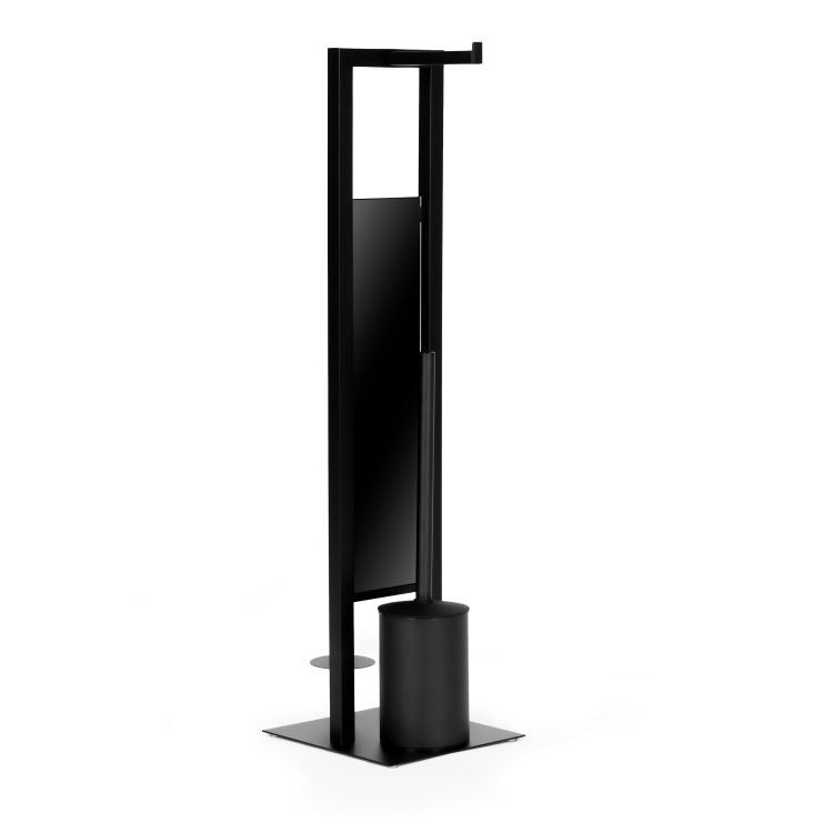 ModernHome Toiletrolhouder - Met Toiletborstel & Reserverolhouder - Zwart