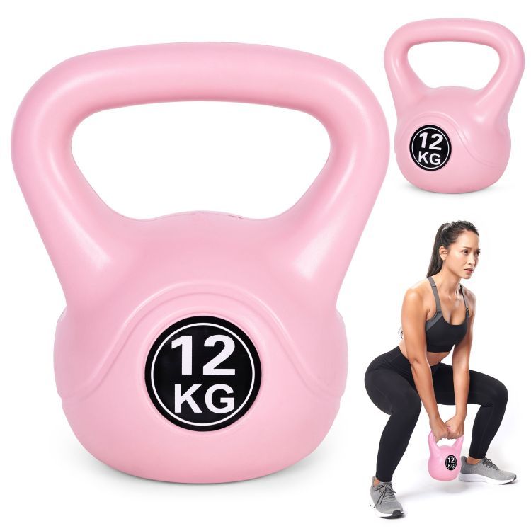 MovePro Kettlebell - 12 kg - Roze - Fitness Gewicht - Krachttraining - Trainingsgewicht