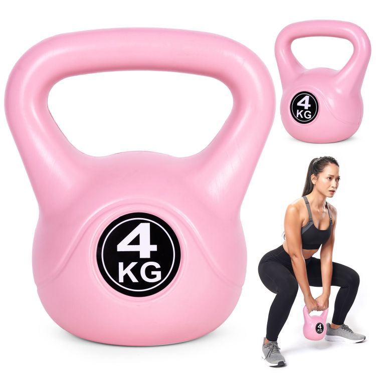 MovePro Kettlebell - 4 kg - Roze - Fitness Gewicht - Krachttraining - Trainingsgewicht