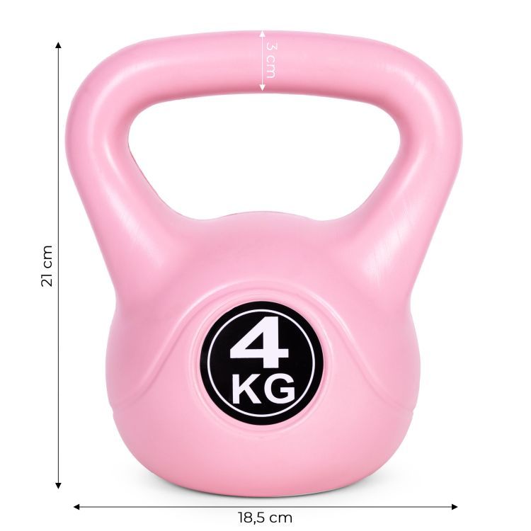 MovePro Kettlebell - 4 kg - Roze - Fitness Gewicht - Krachttraining - Trainingsgewicht