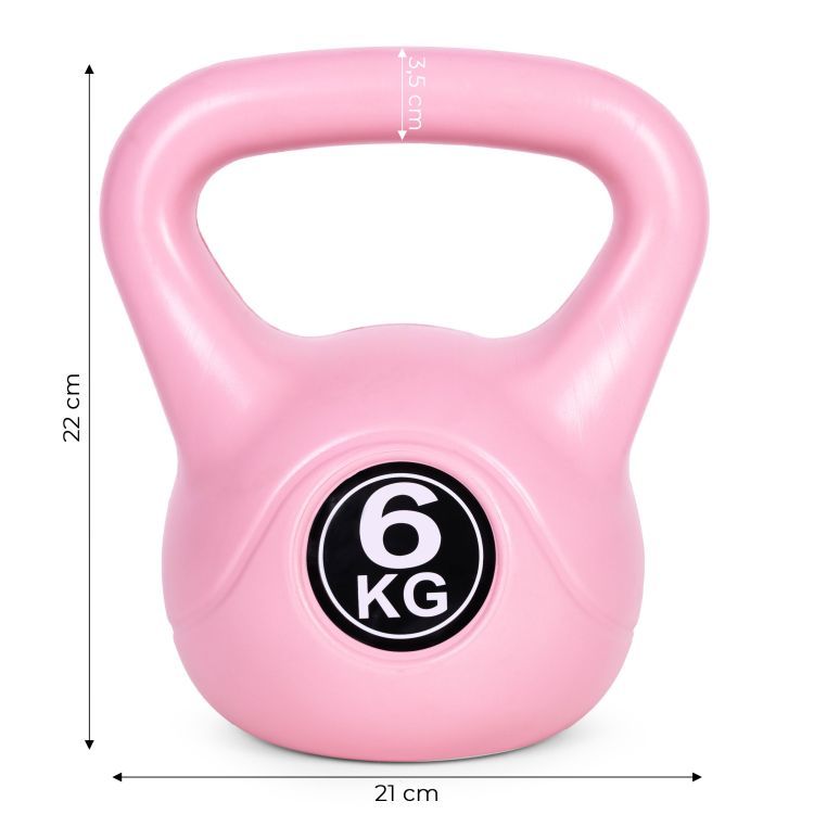 MovePro Kettlebell - 6 kg - Roze - Fitness Gewicht - Krachttraining - Trainingsgewicht