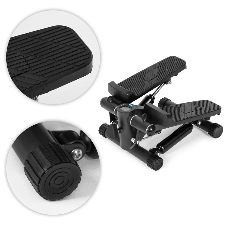 MovePro Stepper - Met Weerstandsbanden - Fitness Stepper - Met Display & Beschermmat