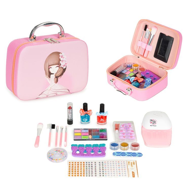 Multistore Kinder Make-up Set met Koffer - Spiegel & UV/LED Nagellamp