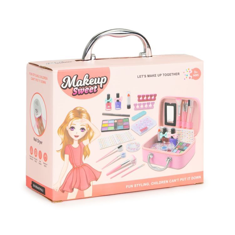 Multistore Kinder Make-up Set met Koffer - Spiegel & UV/LED Nagellamp - 3+