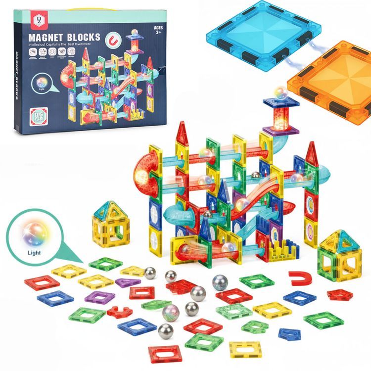 Multistore Magnetische LED Knikkerbaan - 105-delige Bouwset - Marble Run