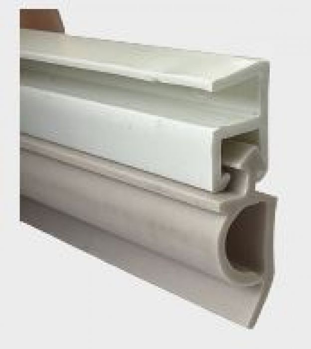 MacLean PVC Draft Profile Aufputzmontage – Weiß/Grau – 23 mm x 1 m