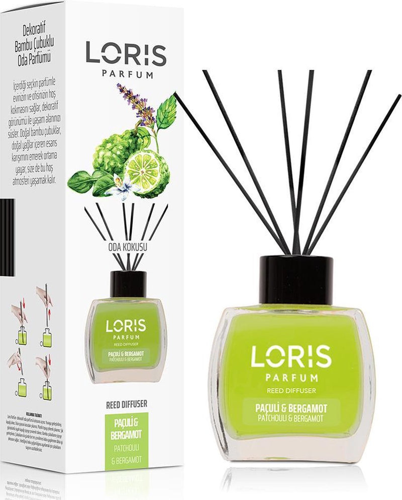 Loris Parfum - Patchouli & Bergamot - Huisgeuren - Geurstokjes - 120ml
