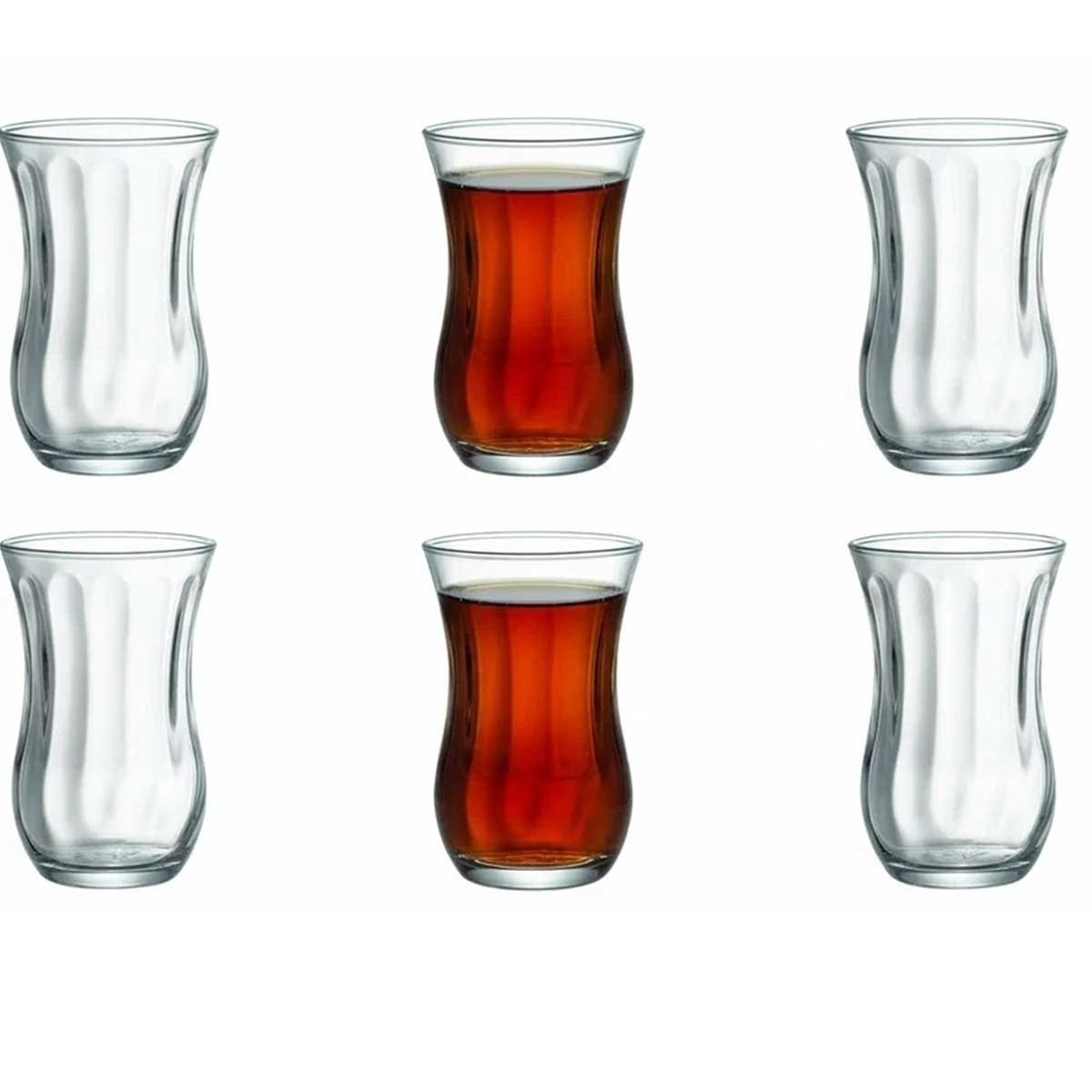 Pasabahce Uskudar - Turkse Theeglazen - Set van 6 - 120 ml