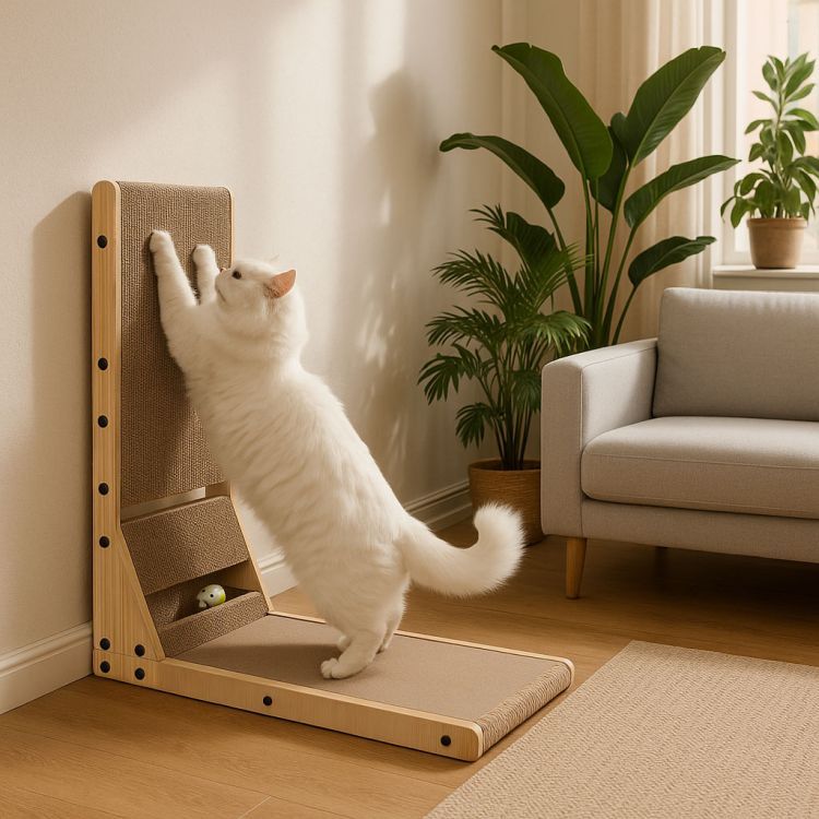 Petsi Kattenkrabber - Hoekmodel - Karton & MDF - Met Speelbal