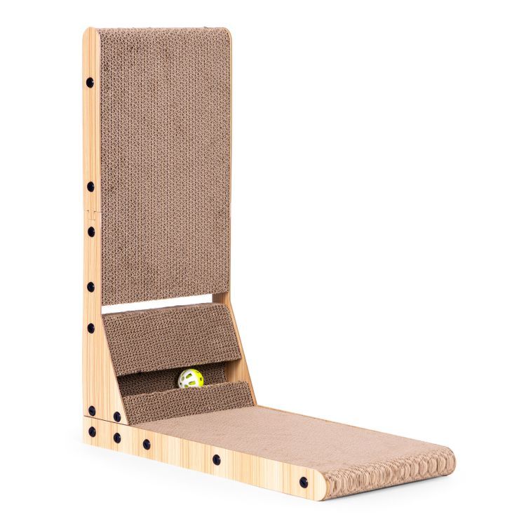 Petsi Kattenkrabber - Hoekmodel - Karton & MDF - Met Speelbal