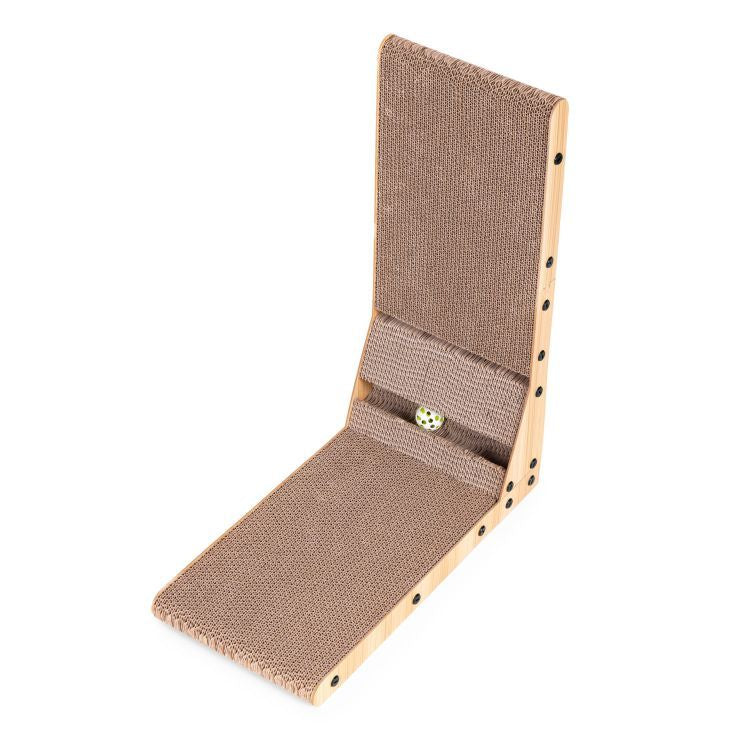 Petsi Kattenkrabber - Hoekmodel - Karton & MDF - Met Speelbal