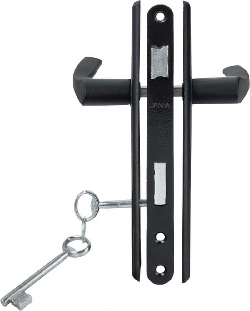 Torschloss mit Schlüssel – Schwarz – Torbeschlag – Zylinder – Türgriff – Tastaturschloss