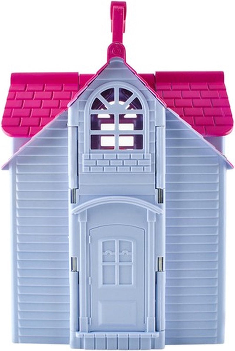 Fold-out Dollhouse - Foldable house for dolls - Modern Look Barbie House - Includes Furniture - Dollhouse with Room Furniture - Portable Dollhouse 
