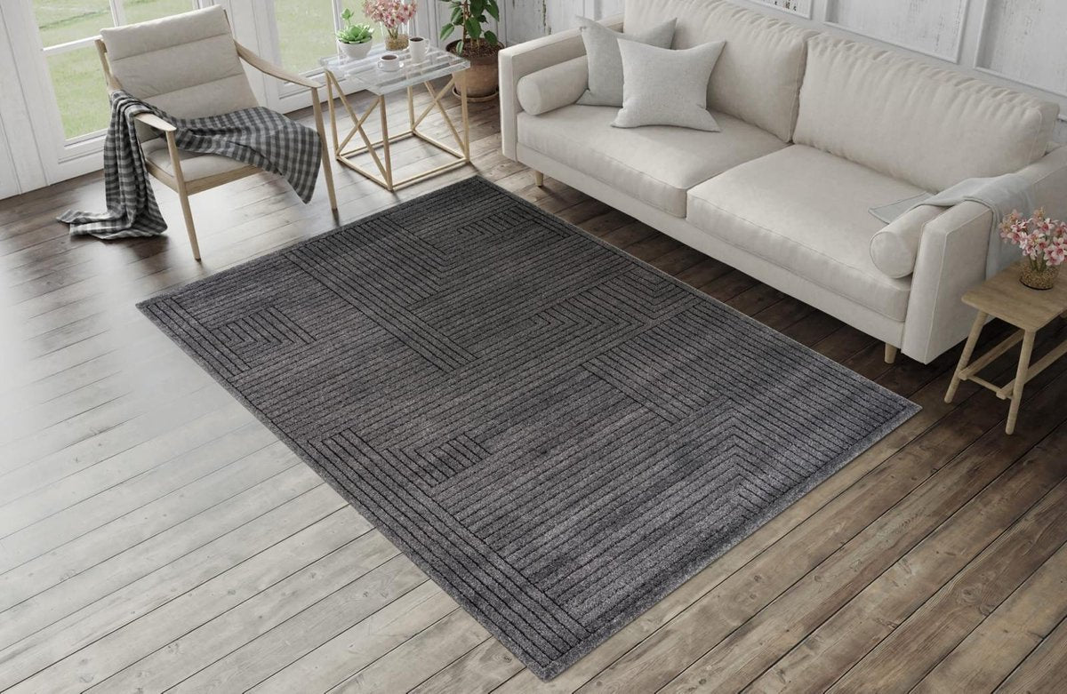 Magic Floors Pure Long Karpet - 160x230cm - Antraciet - Dik & Zacht - Vloerkleden - Tapijt - Vloerkleed - 0006A