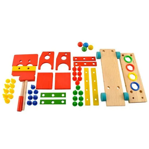 Ruhhy Houten Educatieve Vrachtwagen - Speels en Leerzaam Speelgoed voor Kinderen