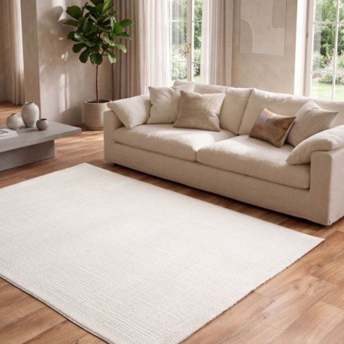 TEKZEN Style E873A Vloerkleed - Crème - 12mm Dik - Vloerkleden - Karpet