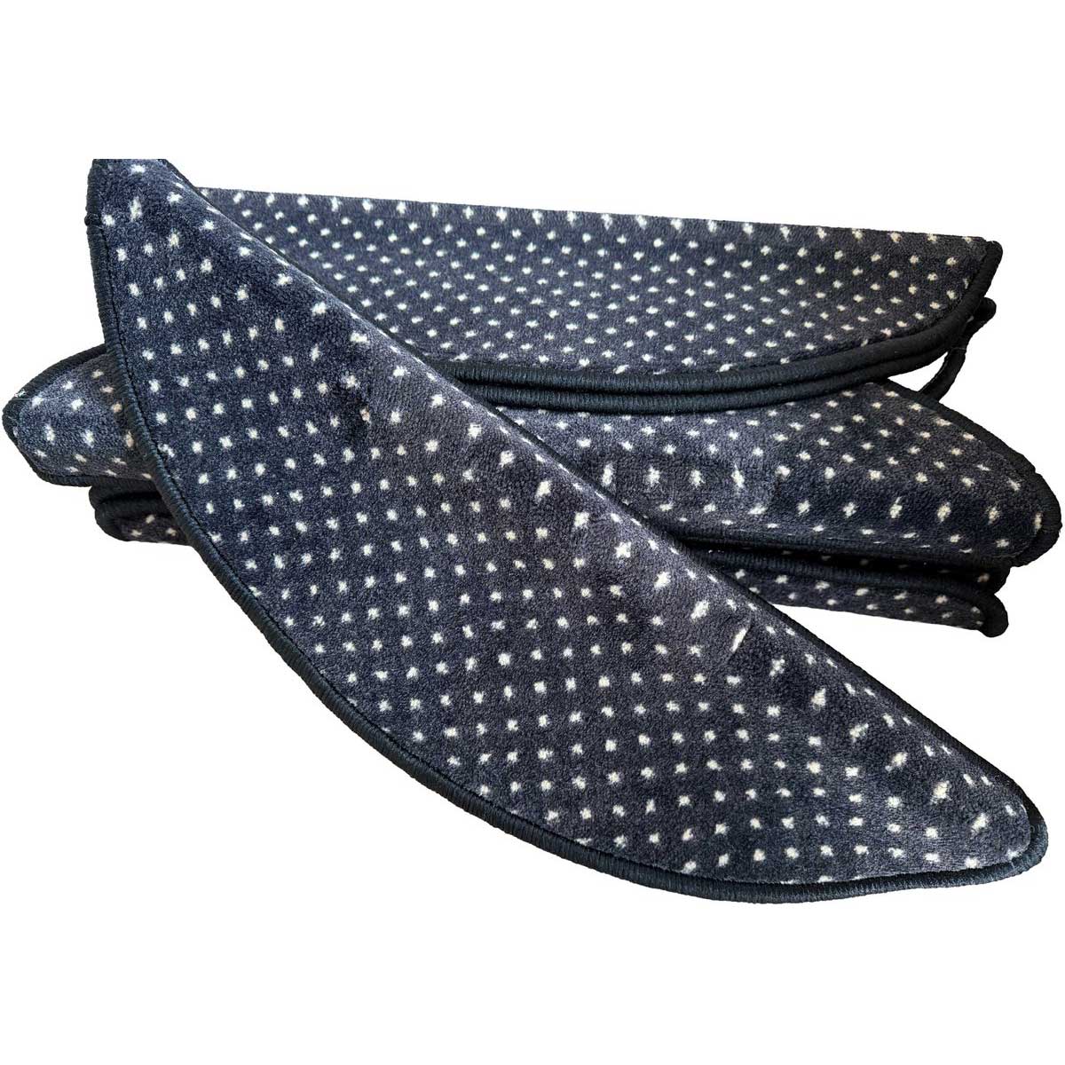 TEKZEN Trapmatten Set - Zwart Gestipt - 15 Stuks - 56x17x3cm - Zelfklevende Halve Maantjes voor Trap