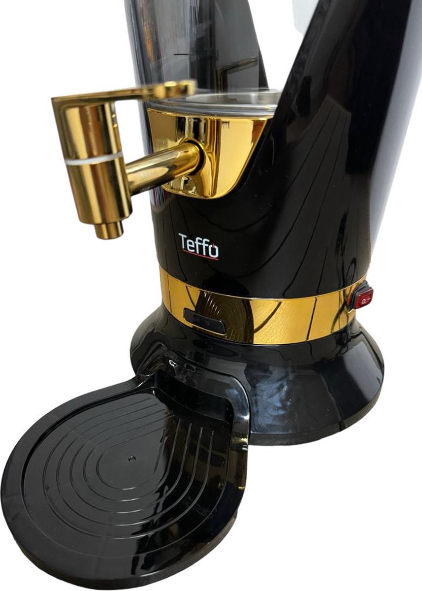 Teffo Electric Samovar - Turkish Tea Maker - Semaver - 1500W - Black/Gold - Turkish Tea