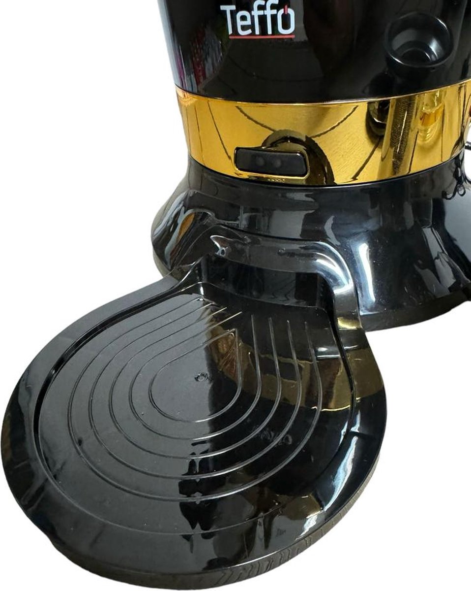 Teffo Electric Samovar - Turkish Tea Maker - Semaver - 1500W - Black/Gold - Turkish Tea