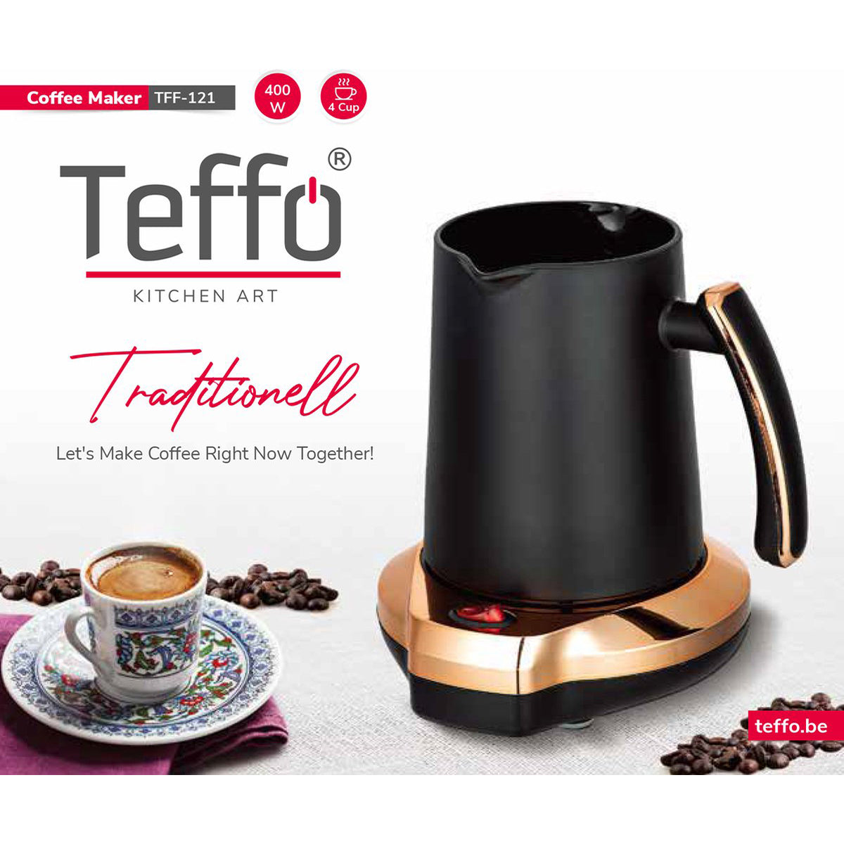 Teffo Elektrische Turkse Koffieapparaat - Turkse Koffie - Türk Kahvesi - Electric Turkish Coffee Maker