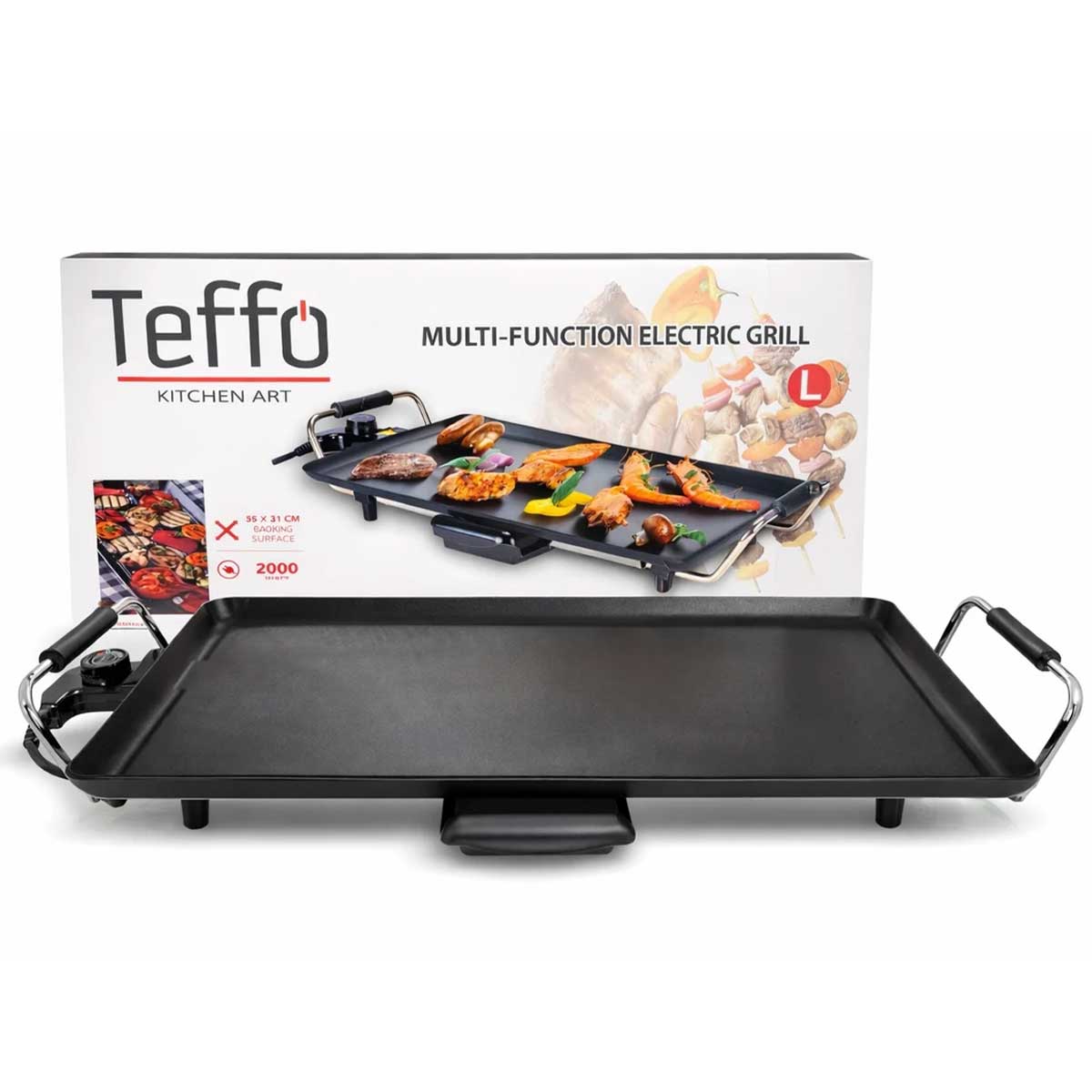 Teffo Teppanyaki Grillplaat - 55cm - 2000W - Gourmet - Tafelgrill