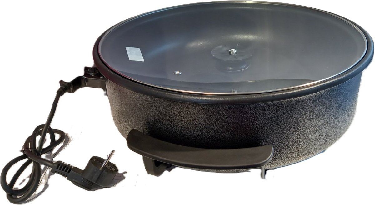 Teffo pizza pan - elektrisch - hapjespan - 1500 W - 40 cm - 9 cm hoog