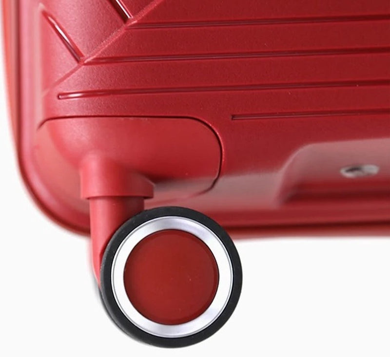 Traveleo Suitcase set 3-piece - Combination lock - Lightweight - Travel suitcase - Red