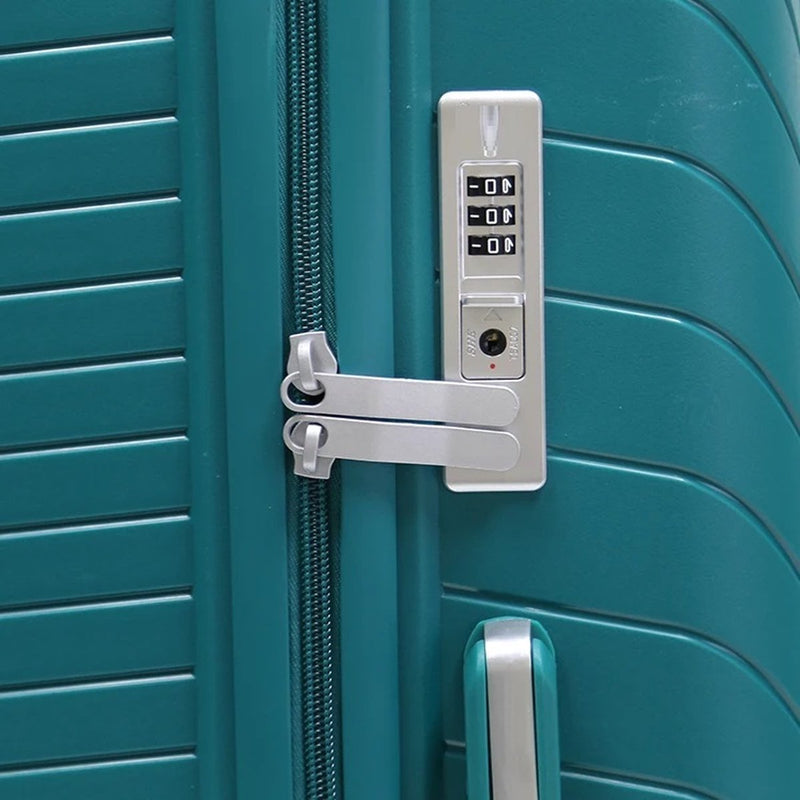 Traveleo Suitcase set 3-piece - Combination lock - Lightweight - Travel suitcase - Turquoise