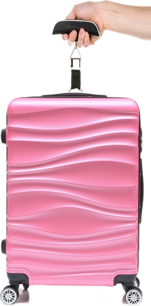 Traveleo Kofferwaage mit beleuchtetem Bildschirm – Gepäckwaage – Kofferwaage – Hängewaage – Digitale Gepäckwaage – Kofferwaage – inklusive Batterie