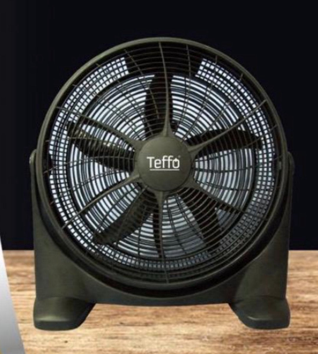 Teffo Vloerventilator - Turbo Ventilator - Ø 50 cm XXL - 70W - 90° variabele kanteling - Zwart