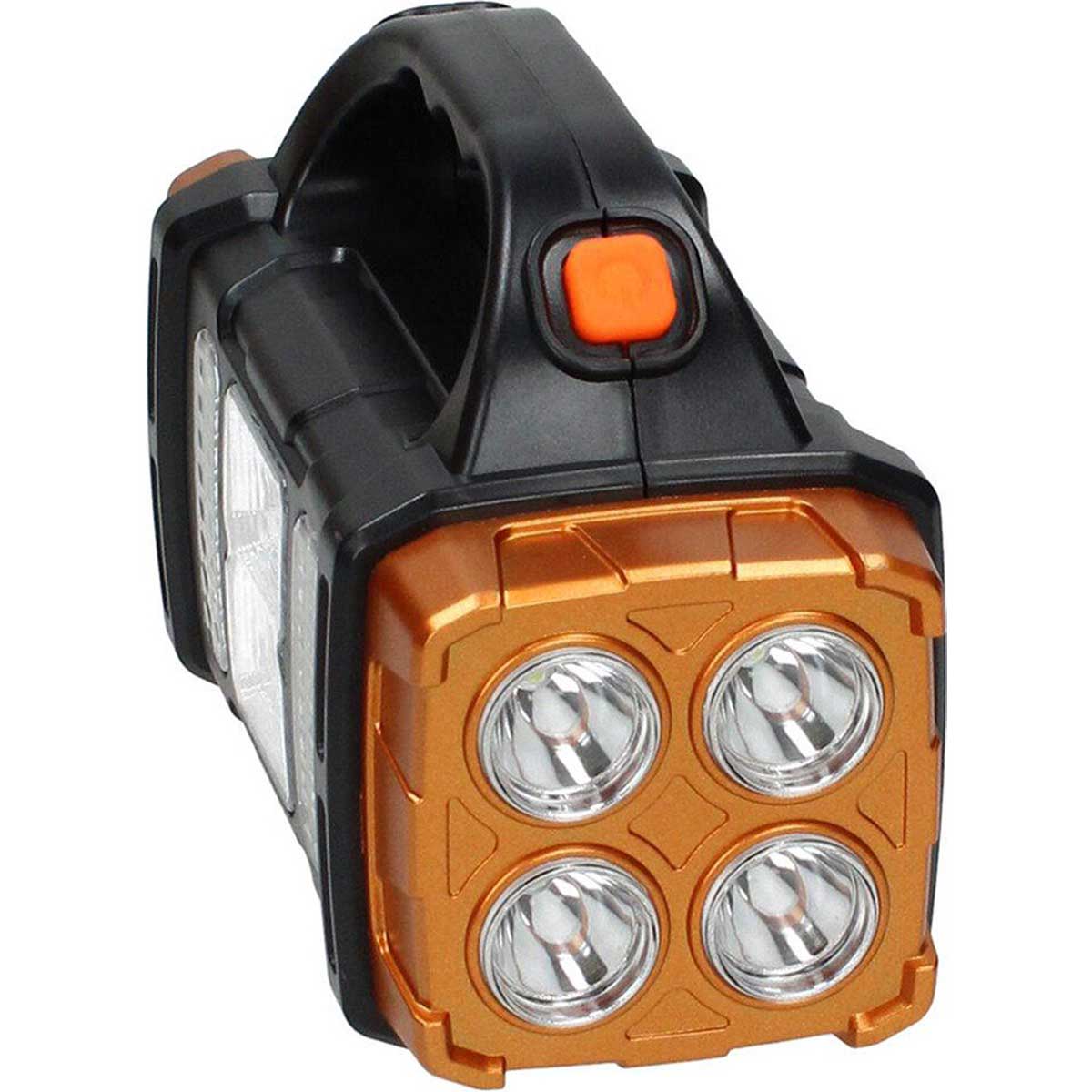 Verk Group Dubbele Schijnwerper – USB & Solar Oplaadbaar – 2x COB LED – Powerbank & Noodlamp