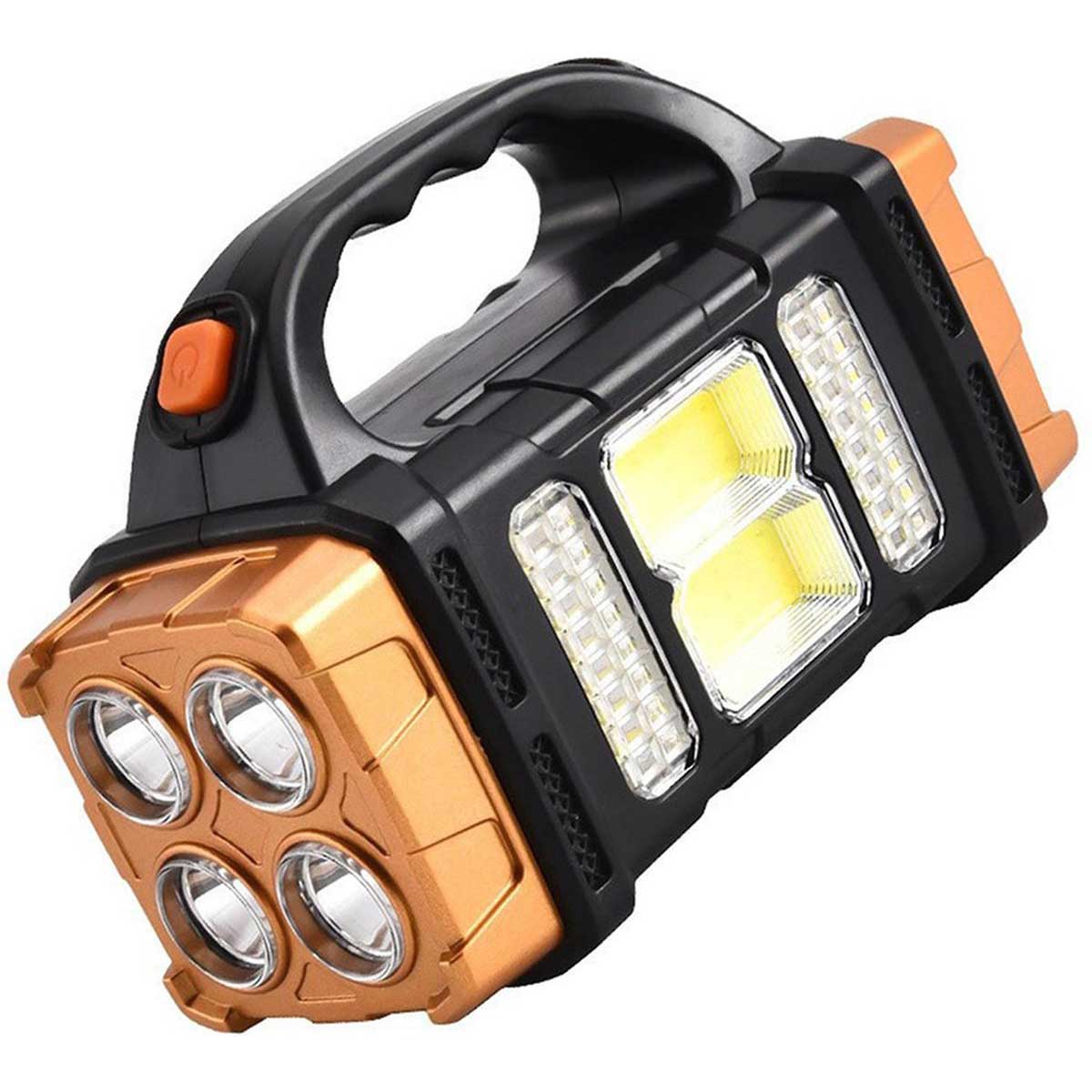 Verk Group Dubbele Schijnwerper – USB & Solar Oplaadbaar – 2x COB LED – Powerbank & Noodlamp