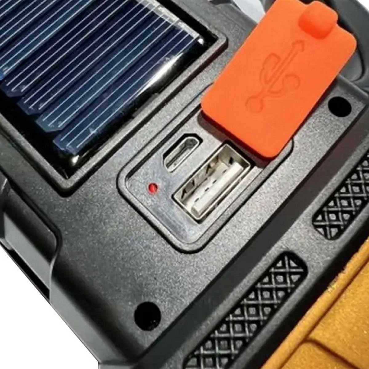 Verk Group Dubbele Schijnwerper – USB & Solar Oplaadbaar – 2x COB LED – Powerbank & Noodlamp zaklampen productafbeelding 9