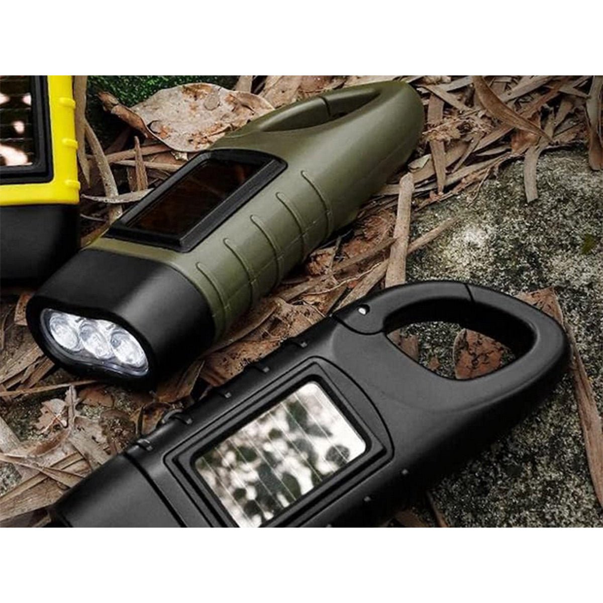Verk Group Zonne- en Dynamo-zaklamp met 3 LED’s – Handmatig en Zonne-energie Aangedreven zaklampen productafbeelding 5