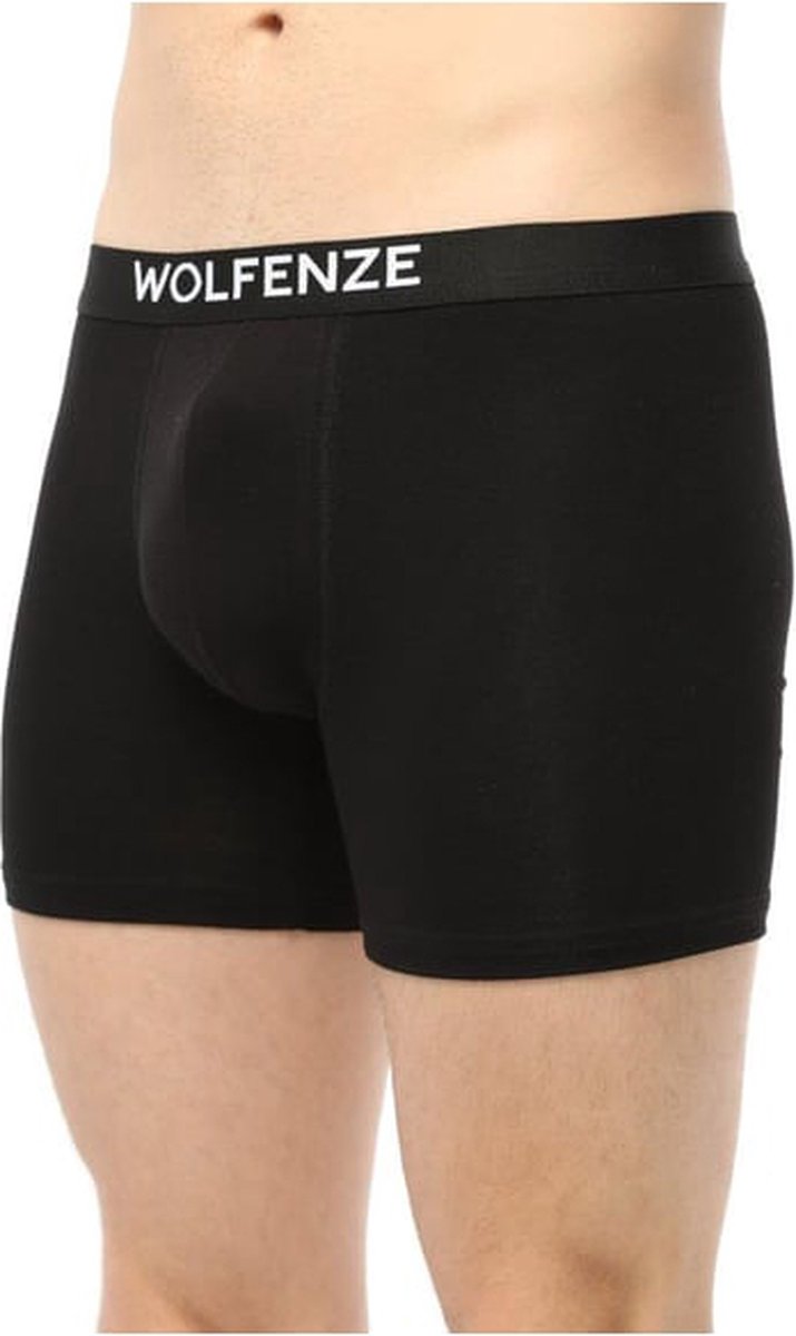 Wolfenze Premium Boxer Shorts - Size M - Black - 5 Pieces - Luxury Boxers 