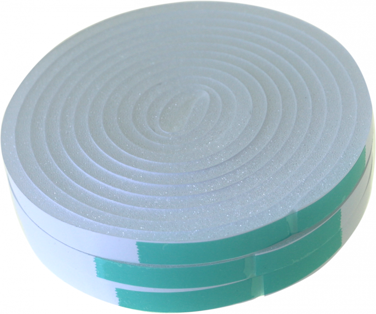 Maclean Zelfklevend Tochtband I-Profiel - PU Foam - Wit - 12mm x 6mm x 9m - Tochtstrip - TEKZEN