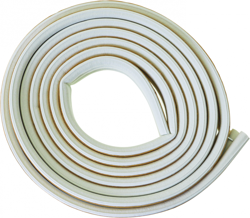 Maclean Selbstklebender Zugluftstreifen P-Profil – Weiß – 9 mm x 5,5 mm x 7,5 m – Zugluftstreifen 