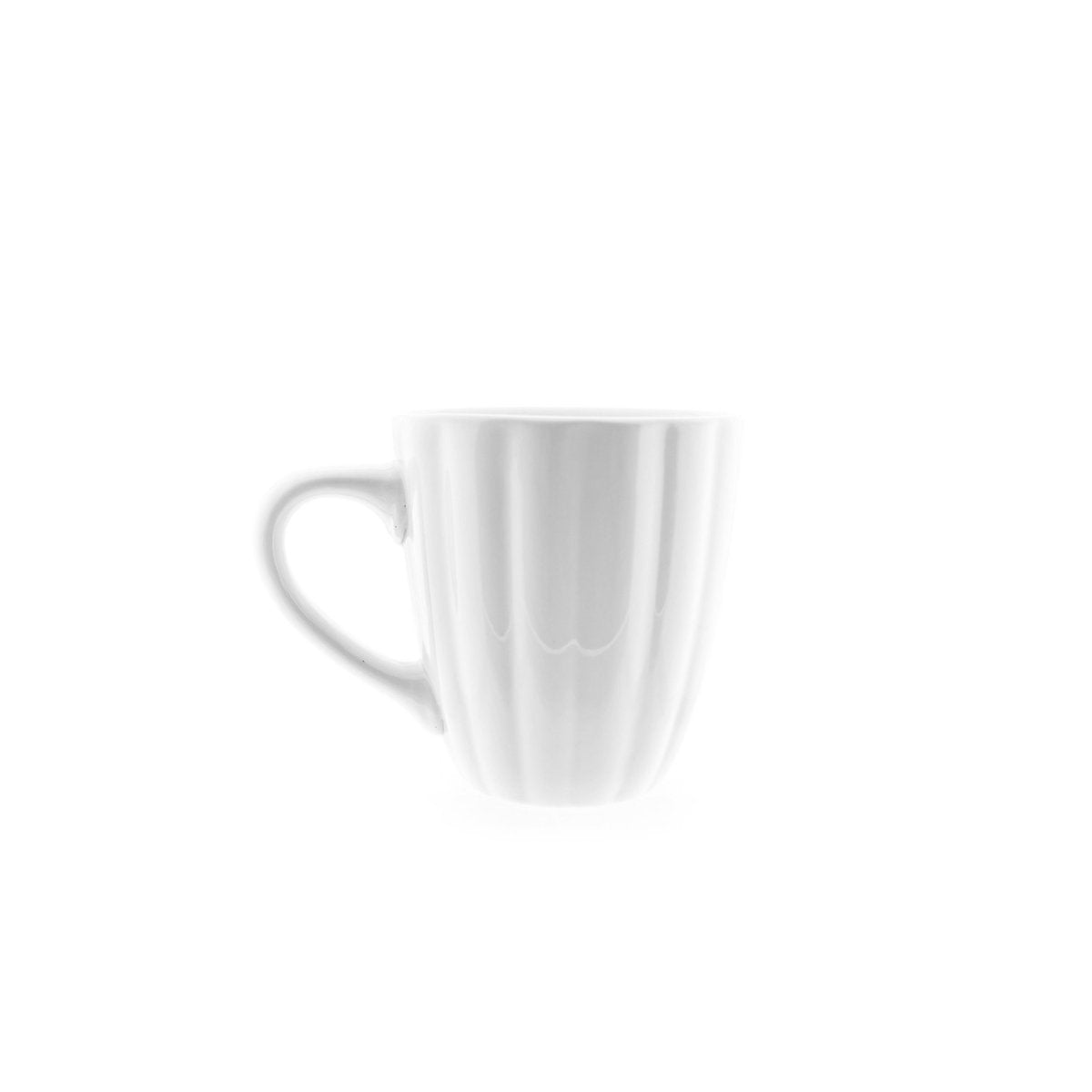 Almina Daisy - Koffiekopjes - Set van 2 - Wit - 330ml - Porselein - Koffiekopjes - TEKZEN