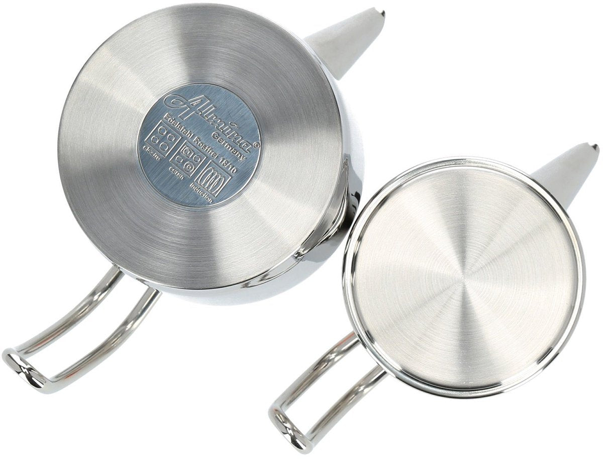 Almina Demora - Theepot Set - 1L + 2L - Edelstaal 18/10 - Inductie - Turkse Theepot - TEKZEN