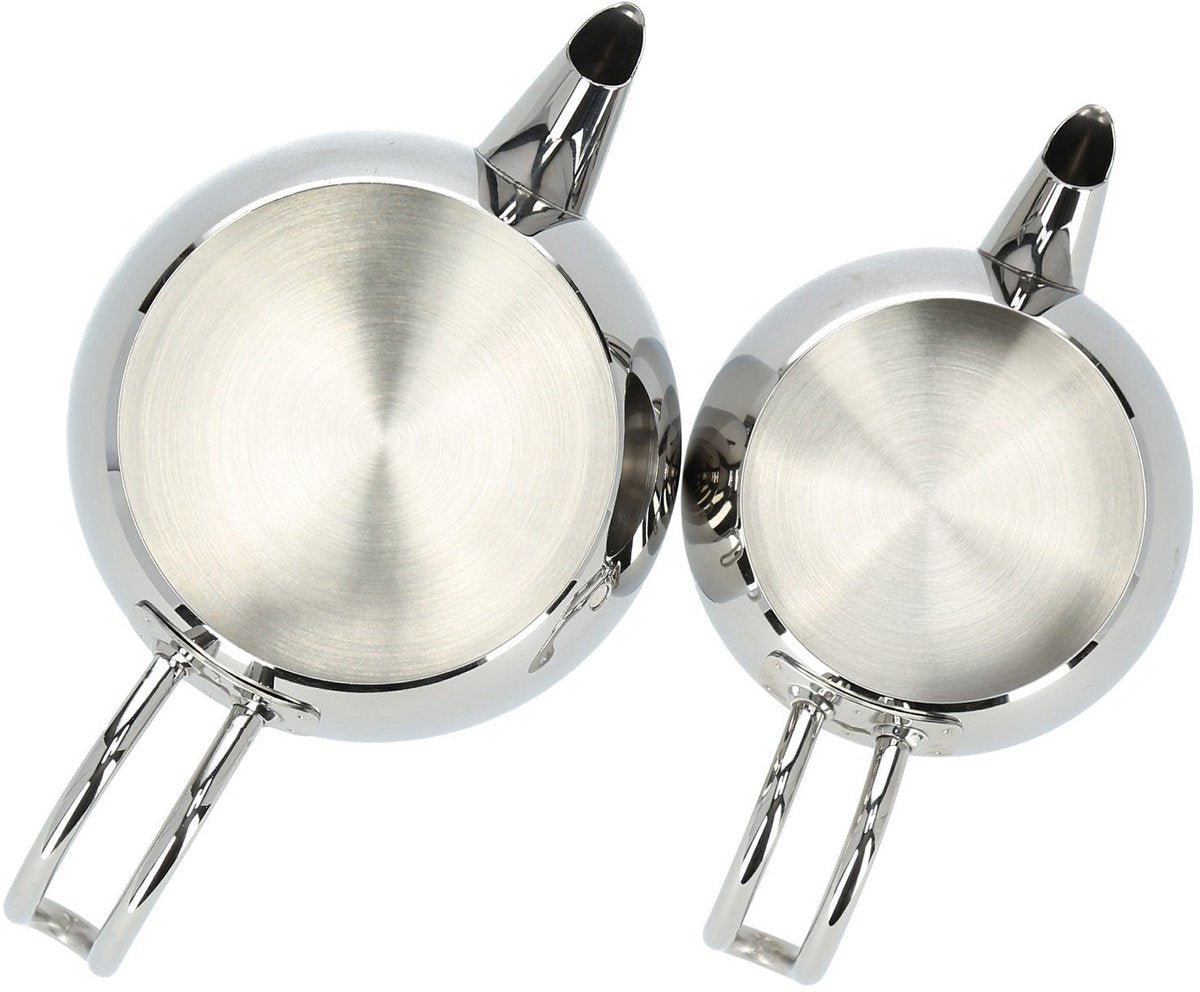 Almina Demora - Theepot Set - 1L + 2L - Edelstaal 18/10 - Inductie - Turkse Theepot - TEKZEN
