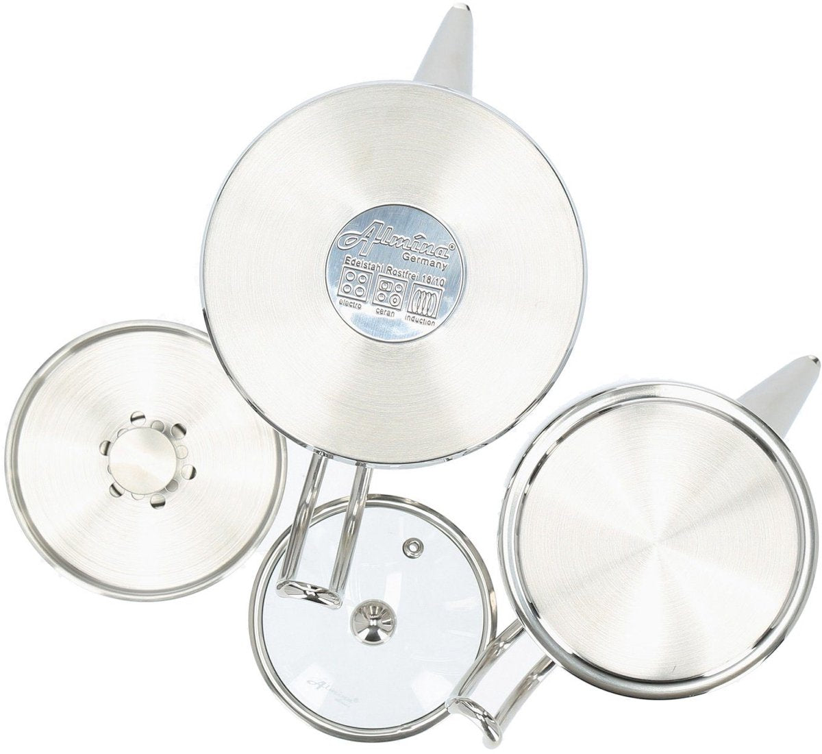 Almina Demora - Theepot Set - 1L + 2L - Edelstaal 18/10 - Inductie - Turkse Theepot - TEKZEN