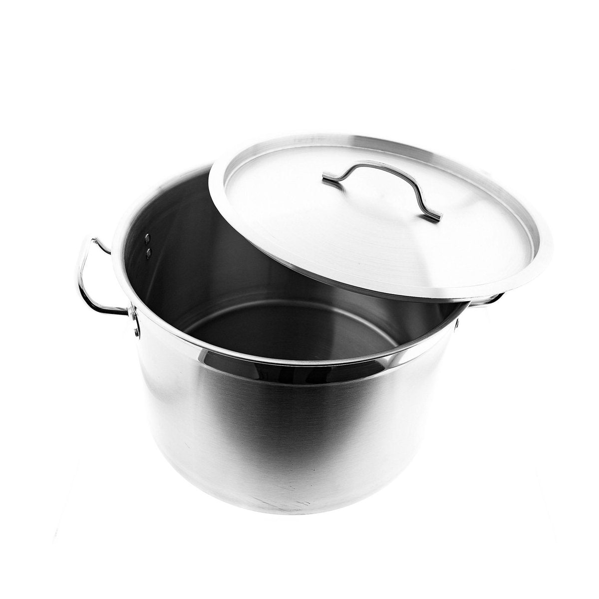 Almina Kookpan met Glazen Deksel - 28cm - 9.8L - Edelstaal - Zilver - TEKZEN